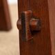 Set of 6 large Brutalist chairs in solid oak from the 1950s.