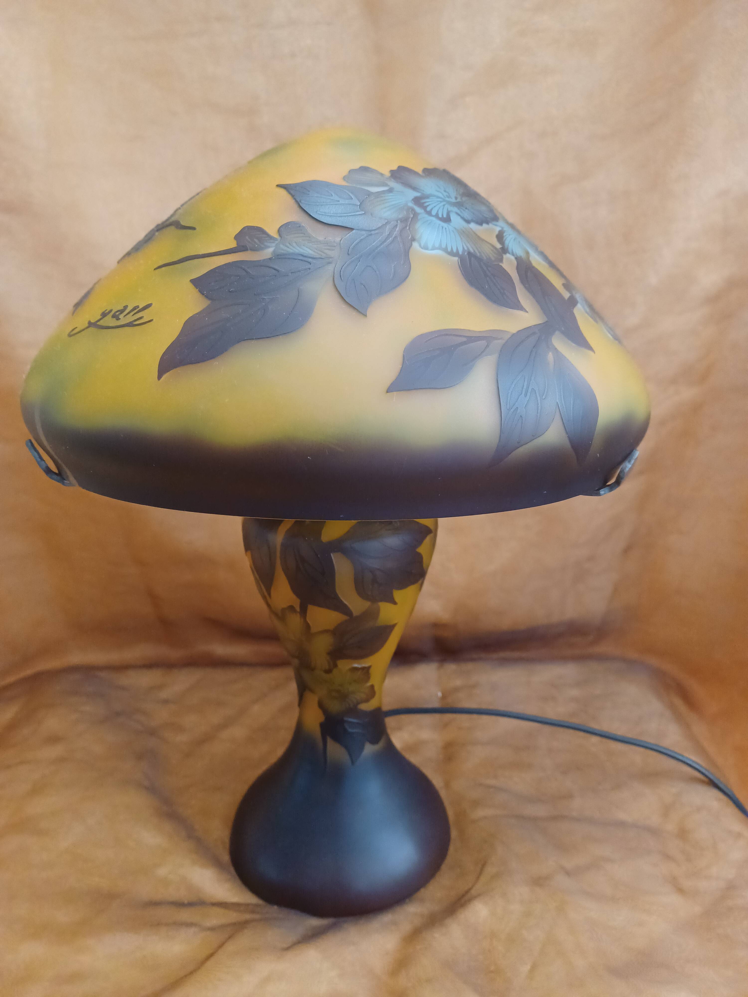 Lampe champignon Gallé Tip
