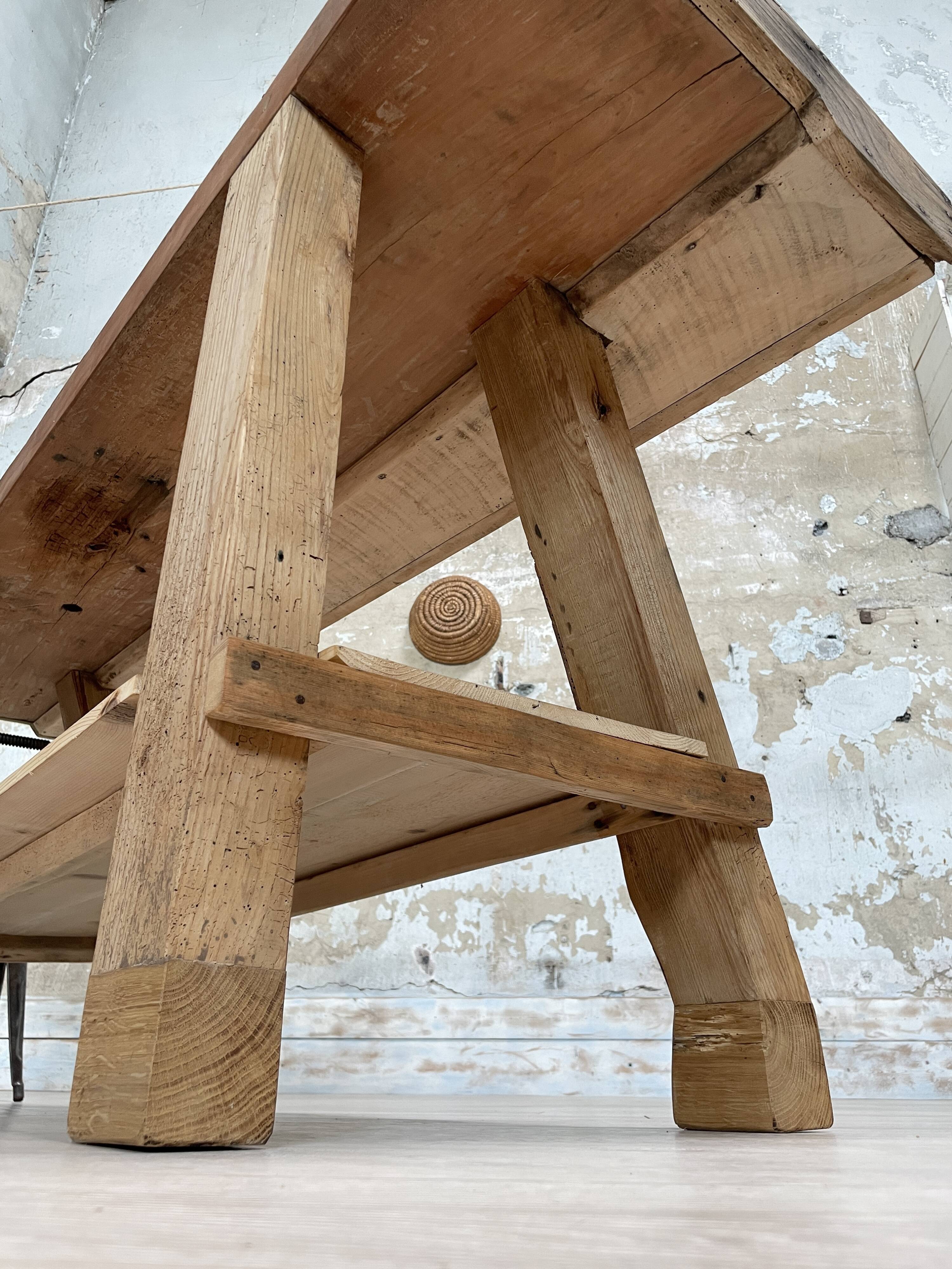 Solid wood workbench