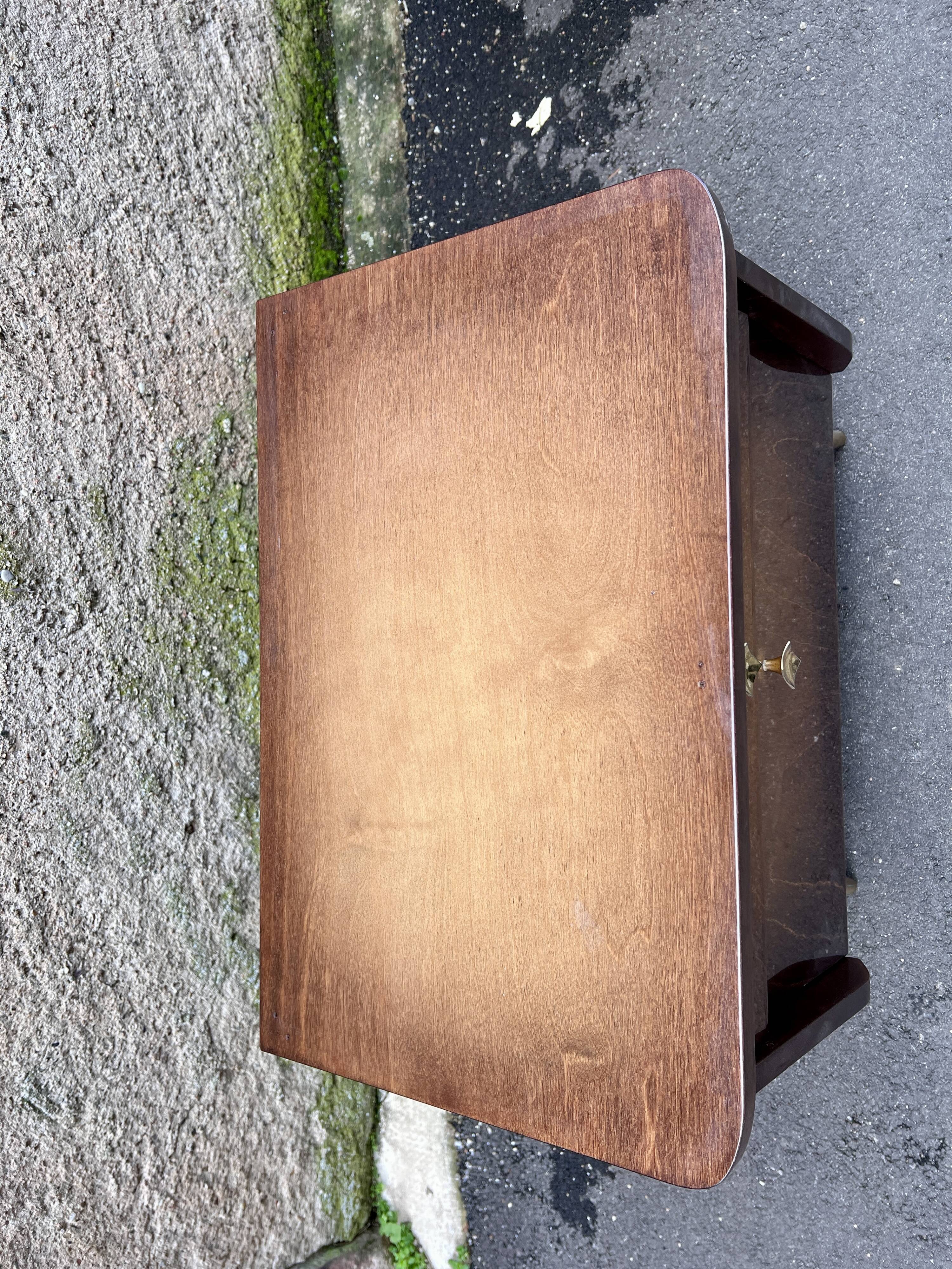 Pair of bedside tables, end of vintage sofa, old 1950