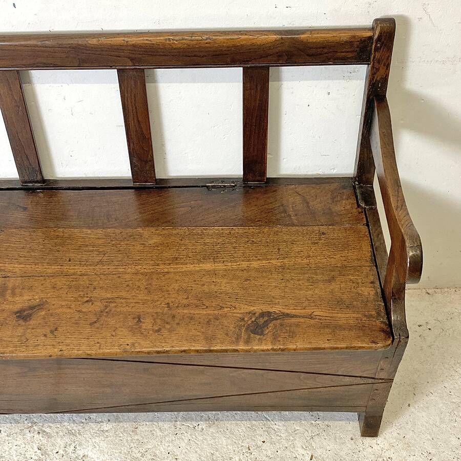 Solid oak monastery chest