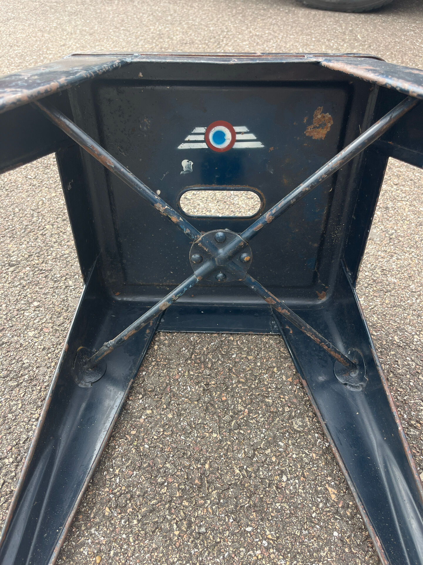 Vintage Tolix stool 1950 Air Force Xavier Pauchard industrial