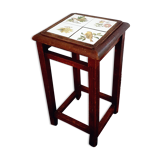 Botanical animal pattern tiled stool