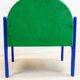 Souvignet armchair reupholstered in green velvet