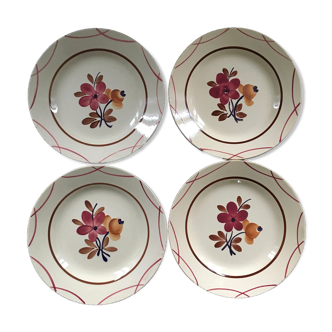 Lot 4 assiettes Gien