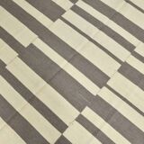 Modern Beige Grey Vintage Kilim Rug, 204x278Cm