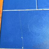 Modernist table board in blue tiles - France 1960's