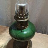 Lampes à pétrole céramique et pied laiton