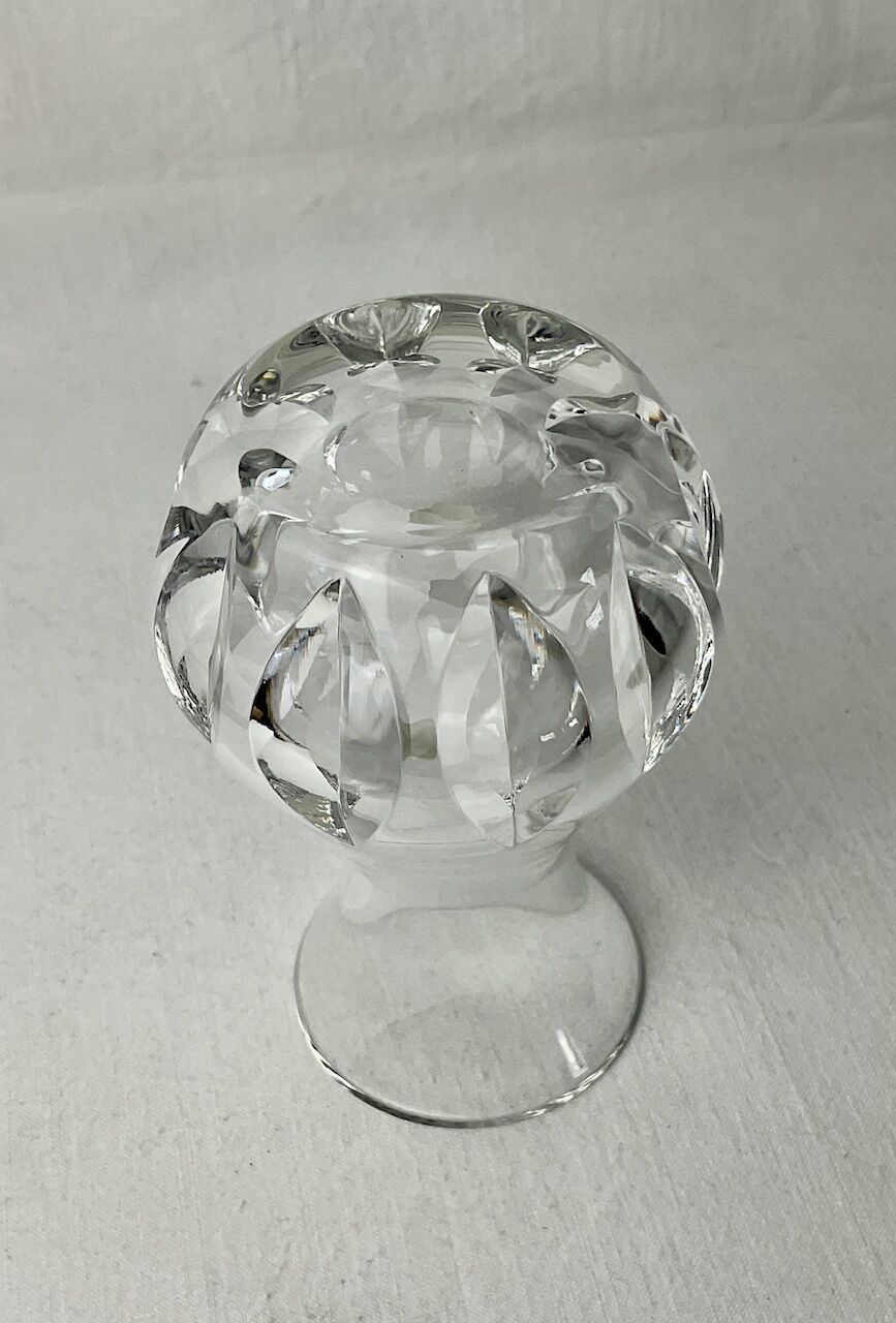 Hand-cut vintage crystal vase