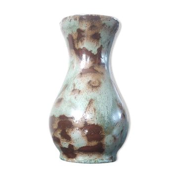 Vase balustre vintage en céramique émaillée