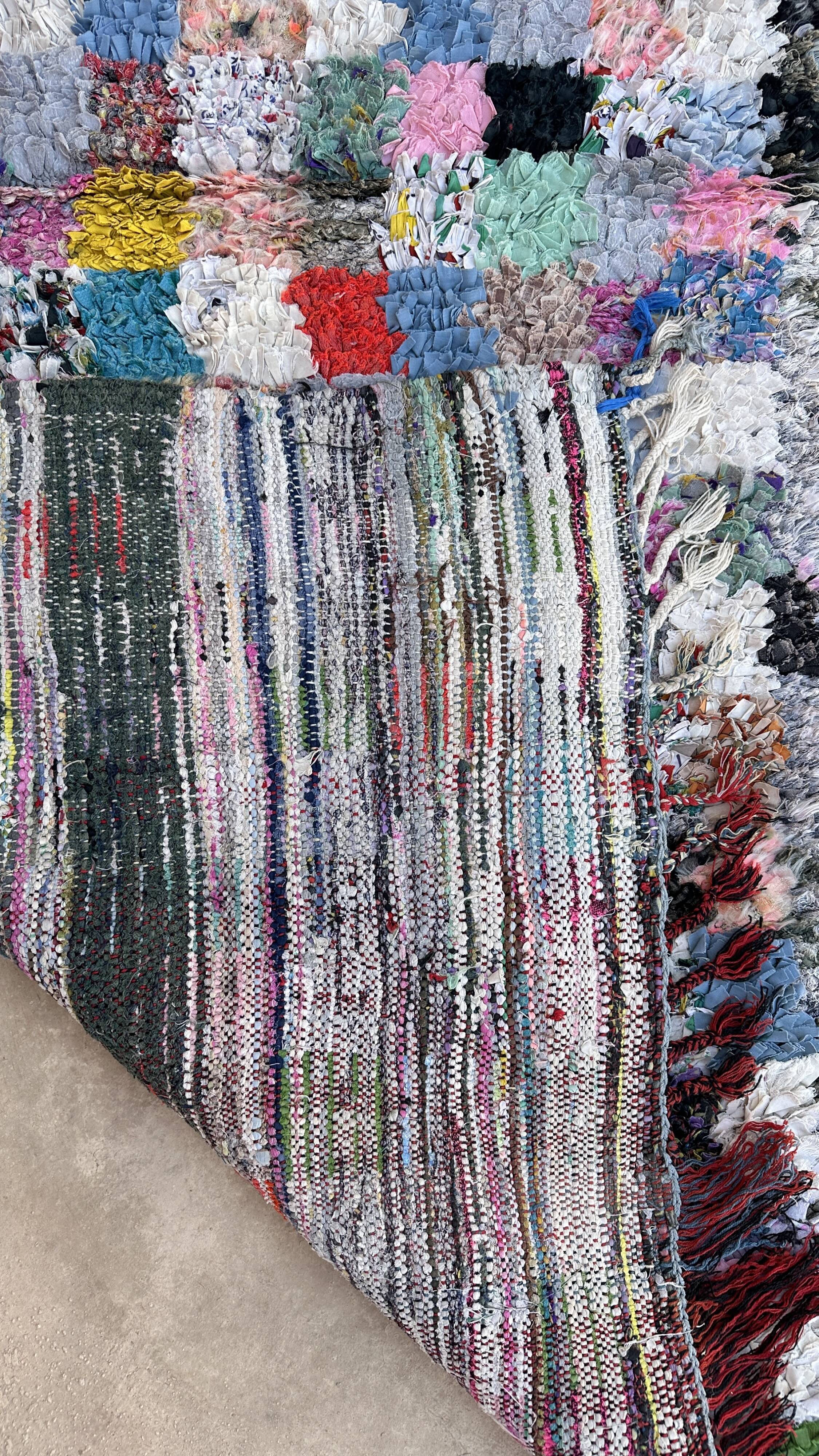 Moroccan Boucherouite Carpet - 106 x 188 cm