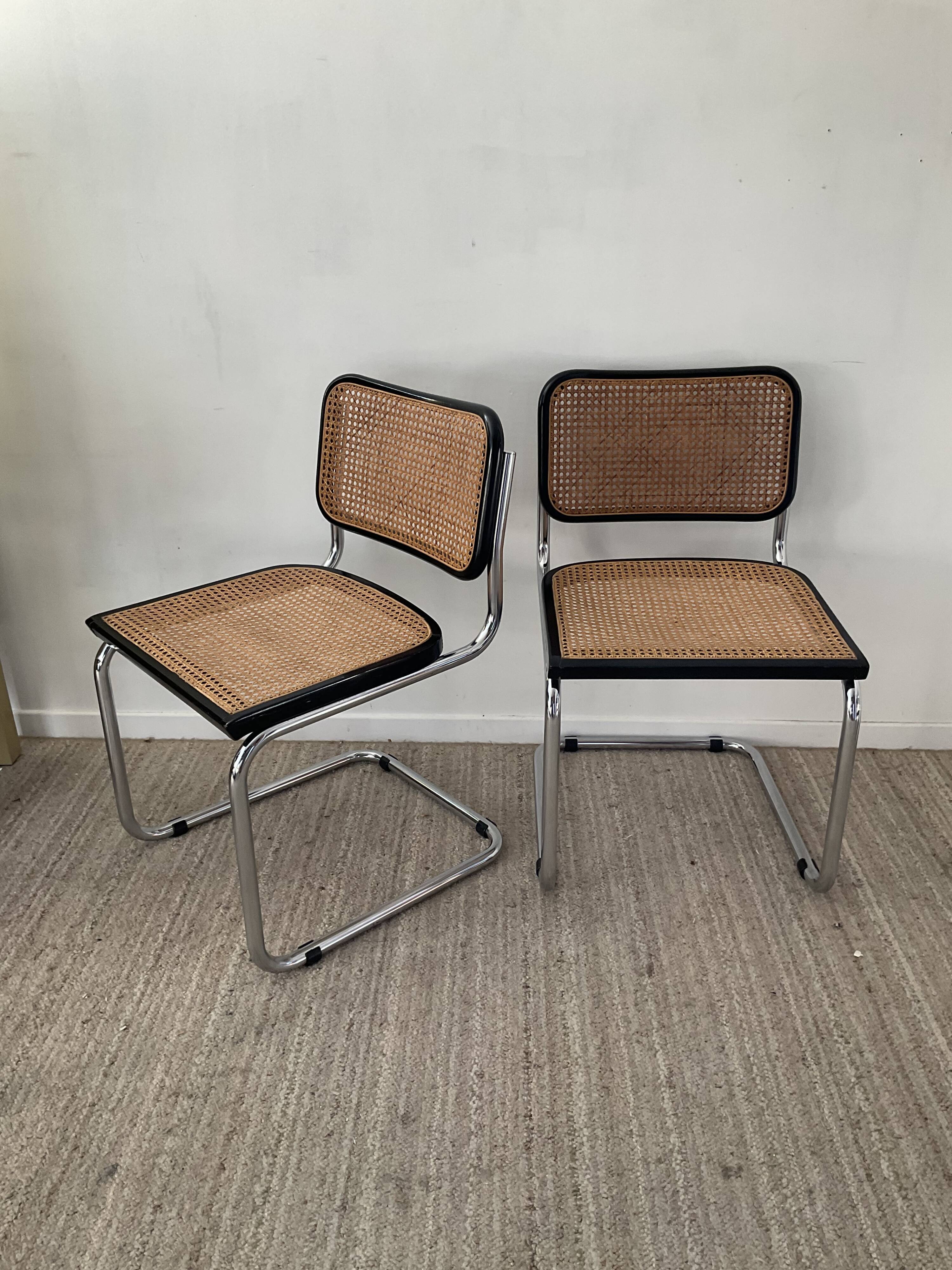 Pair of chairs Marcel Breuer Cesca B32