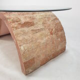 Table basse en pierre fossile de Magnussen Ponte, années 1980