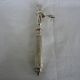 Leg of lamb handle, silver metal tongs and lined silver handle