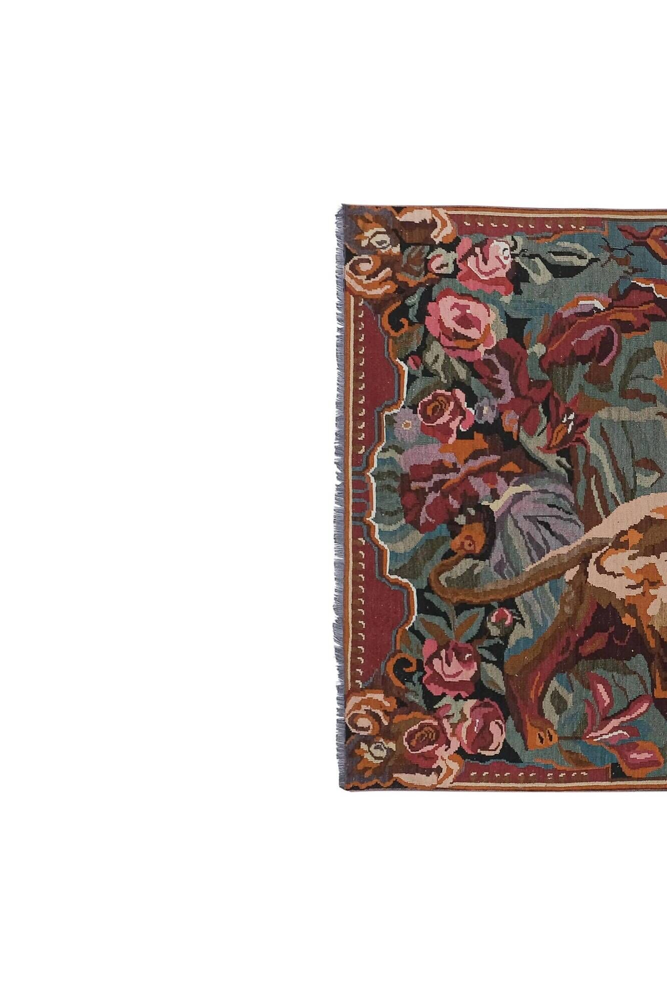 Tapis Kilim turc vintage tissé main