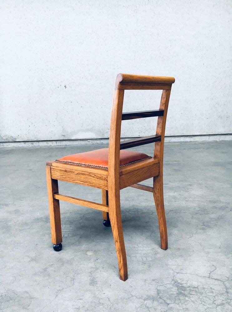 Set of Art Deco Belgian Side Chairs, 1930s