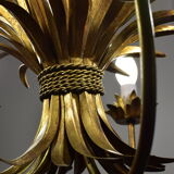 Wheat ear golden chandelier 5 branches.