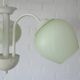 Vintage Elegant Pendant Lamp, Shabby Chic White Chandelier, Mint Green