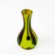 Vase en verre de Murano jaune citron et améthyste Carlo Moretti années 70