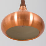 Copper orient hanging pendant lamp by jo hammerborg for fog & morup
