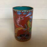 Cloisonne enamel pencil pot