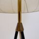 Vintage cocoon tripod floor lamp with brass details, 1960s