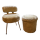 Lot 2 chaises et un pouf Pelfran