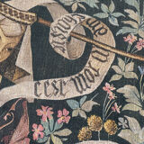 Vintage tapestry hand-screen printed in France