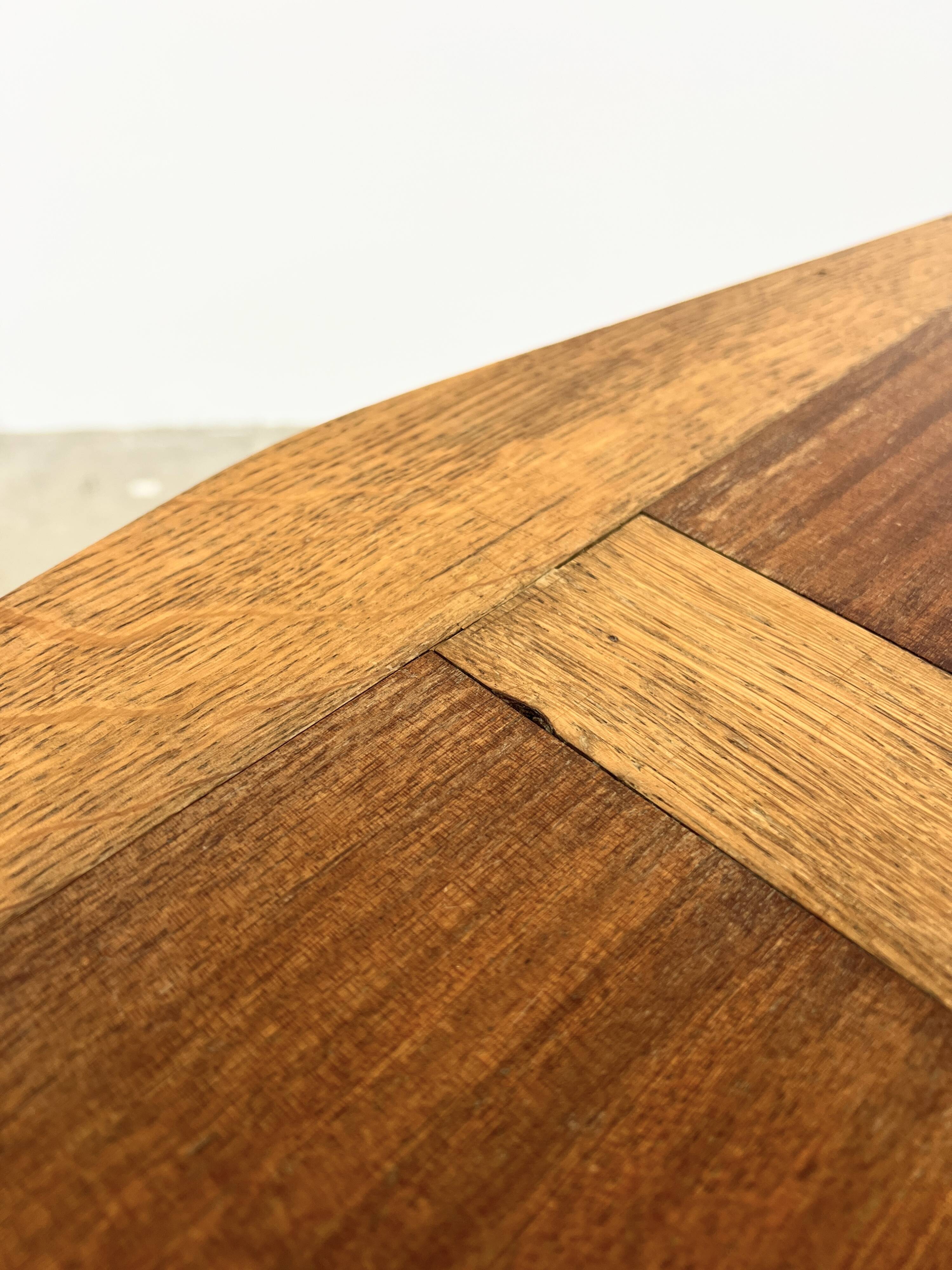 Small Coffee Table 50s – Geometric Marquetry & Compass Legs