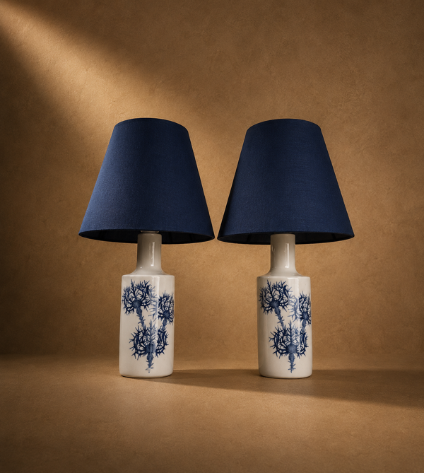 Paire de Lampes porcelaine Royal Copenhagen