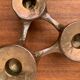 Vintage German brutalist metal candlestick by Harjes