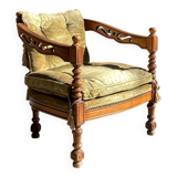 Giorgetti / classic armchair in art deco style / italy 1970s