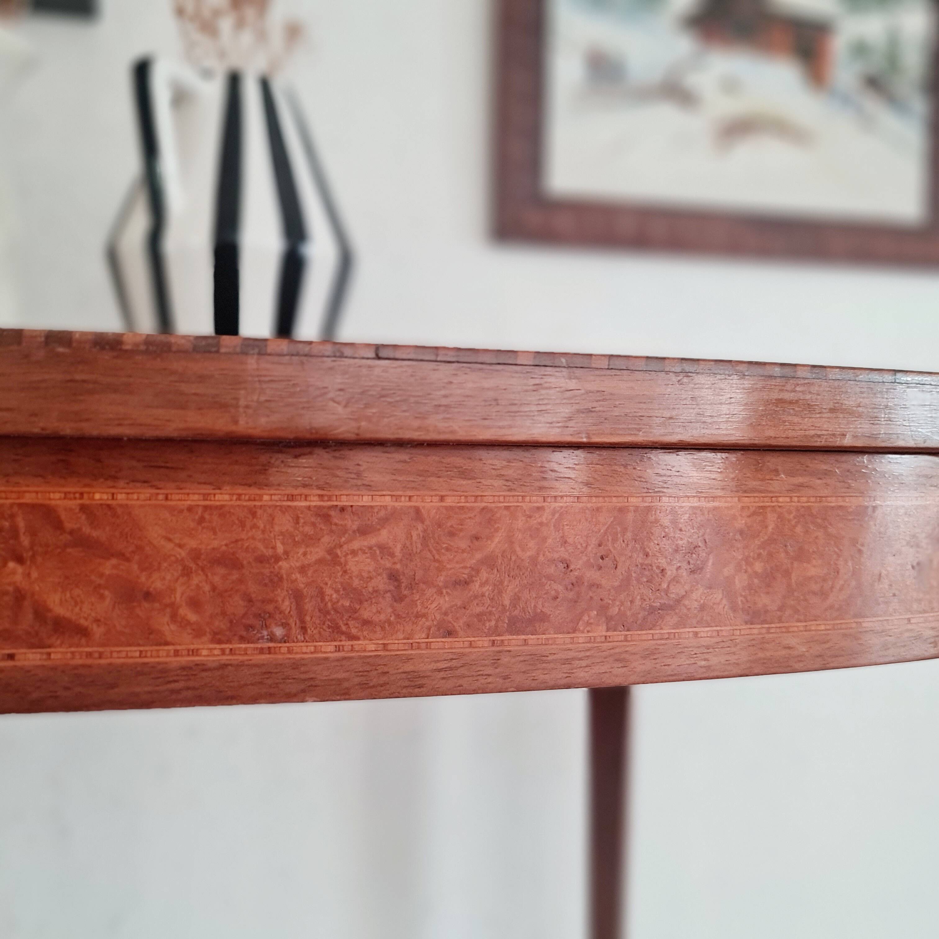 Oval inlaid table made in Germany by Sohn & Cie