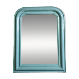 Miroir à poser vintage de style Louis Philippe bleu Tiffany 46 cm x 57 cm