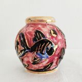 Ceramic vase from Monaco decorated fish