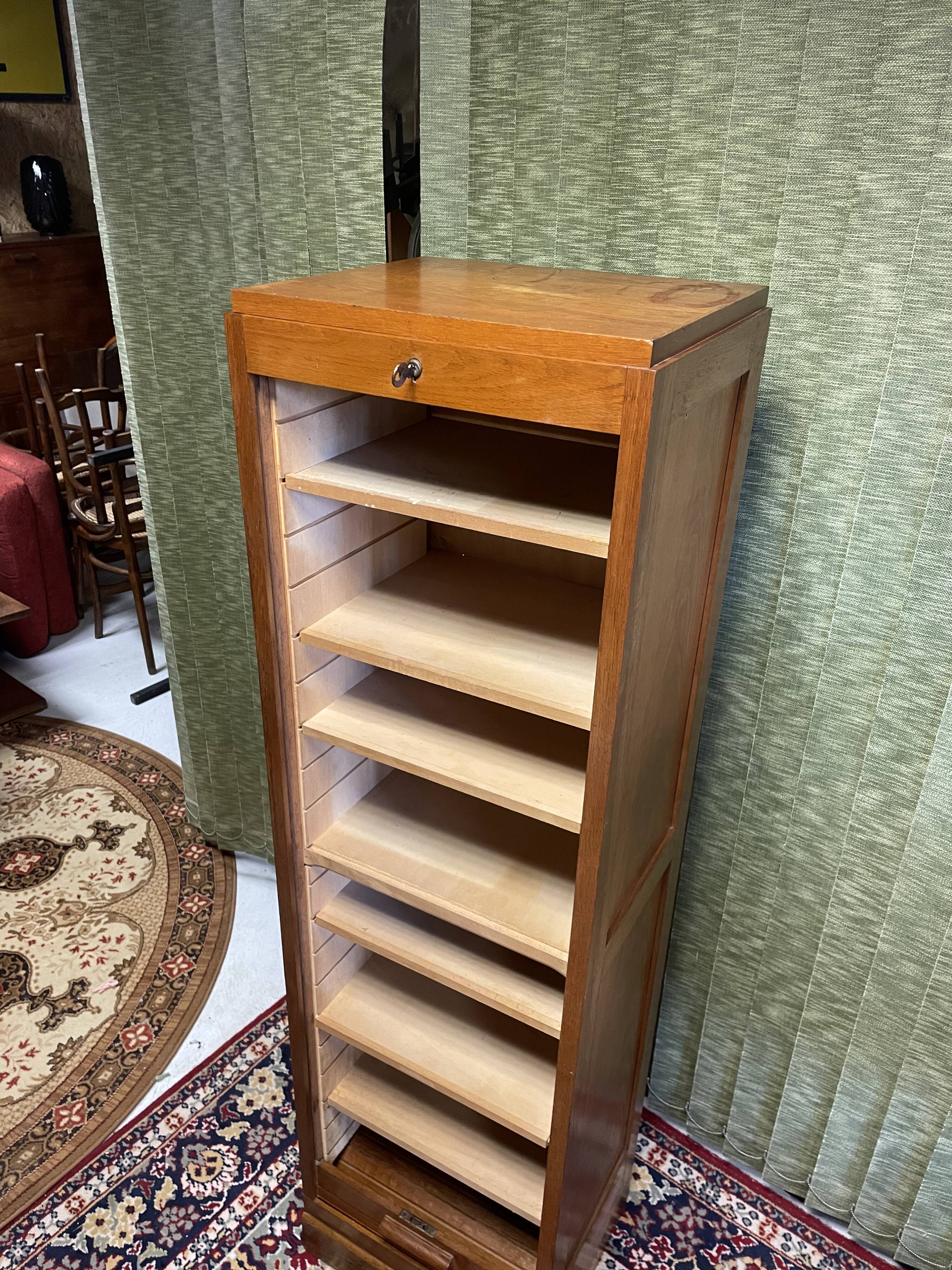 Curtained filing cabinet, 40s-50s
