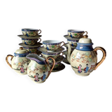 Service à thé en porcelaine fine japonaise vintage motif paysage