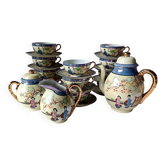 Service à thé en porcelaine fine japonaise vintage motif paysage