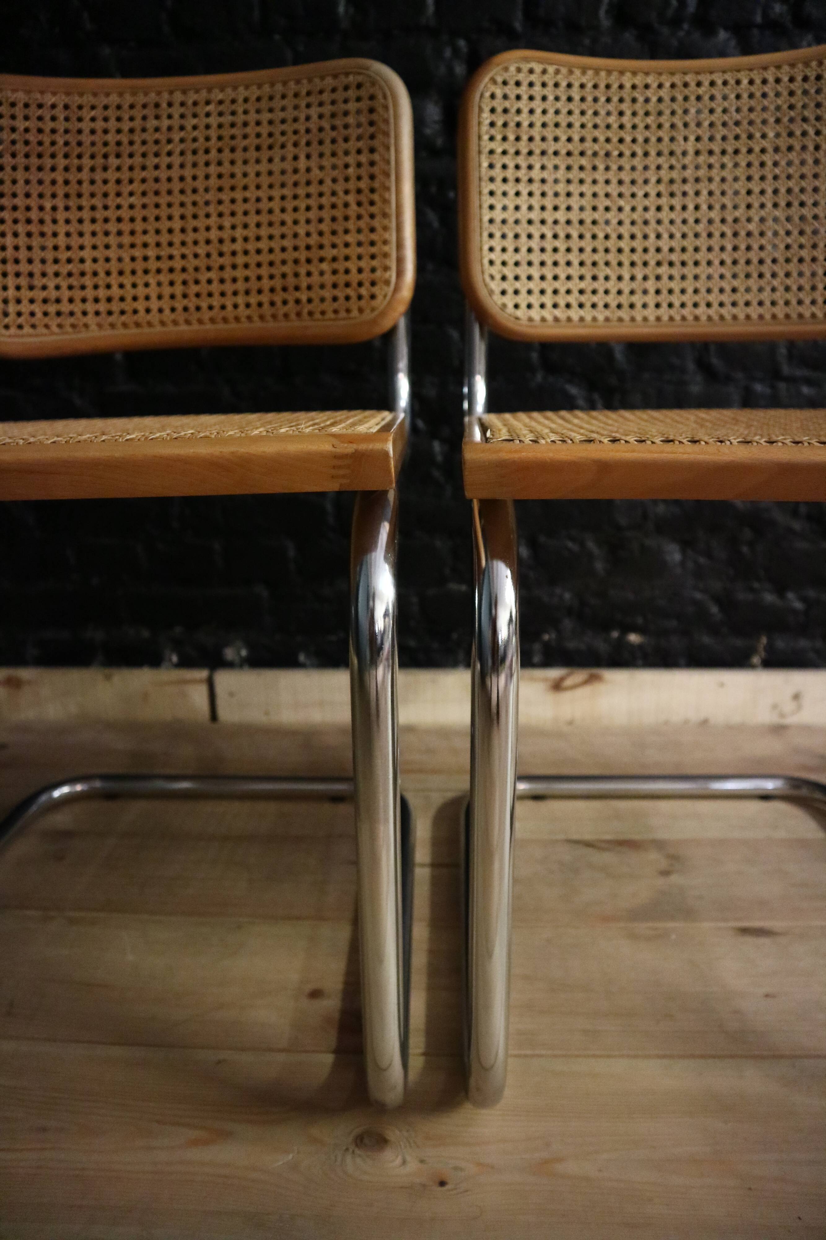 Lot of 2 chairs B32  by Marcel Breuer