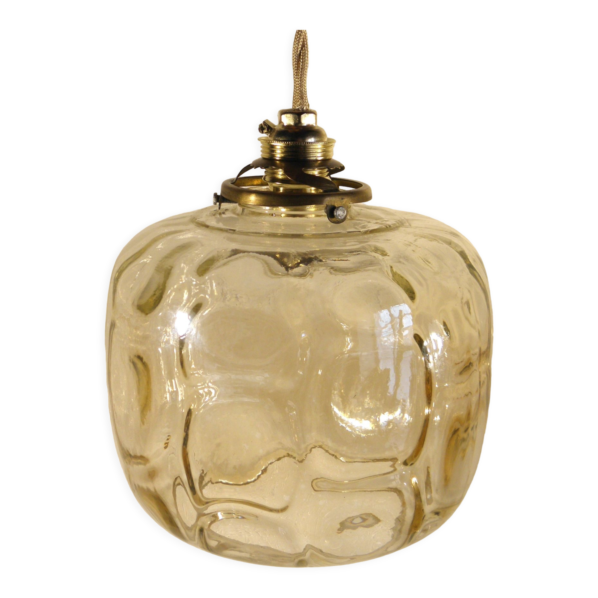 60s glass pendant light