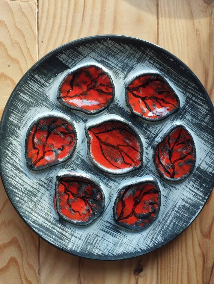 Ensemble de 6 assiettes à huitres