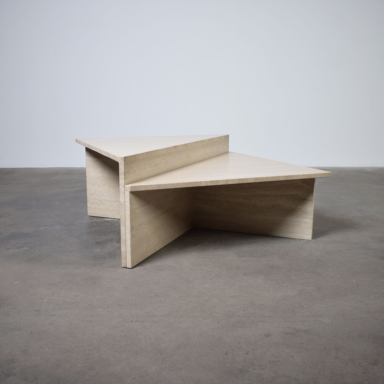 Travertine Coffee Table By Up&Up, Italy, 1970s