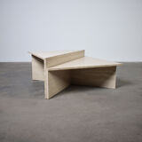 Travertine Coffee Table By Up&Up, Italy, 1970s