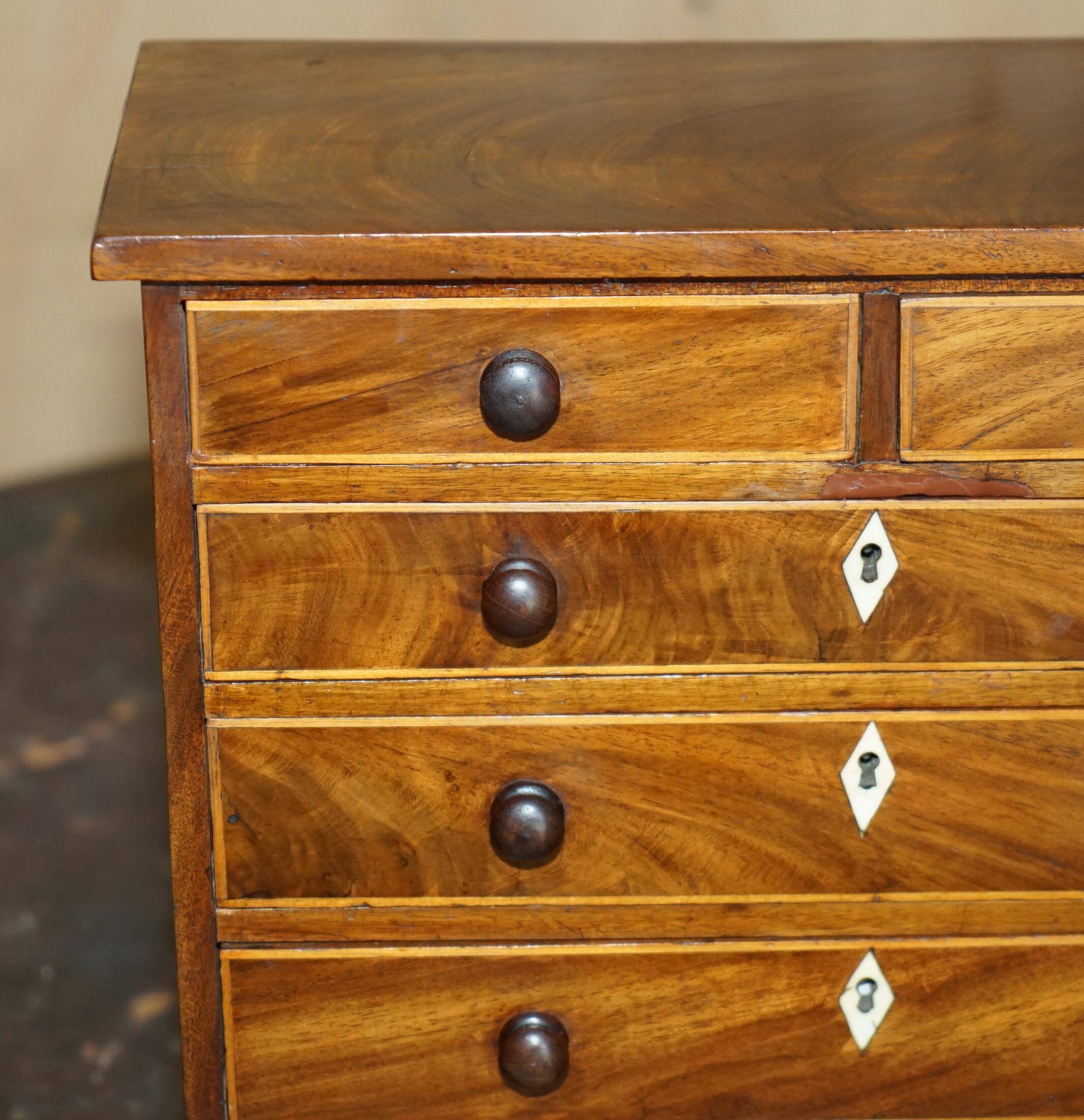 Antique Georgian sampling commode circa 1780-1820