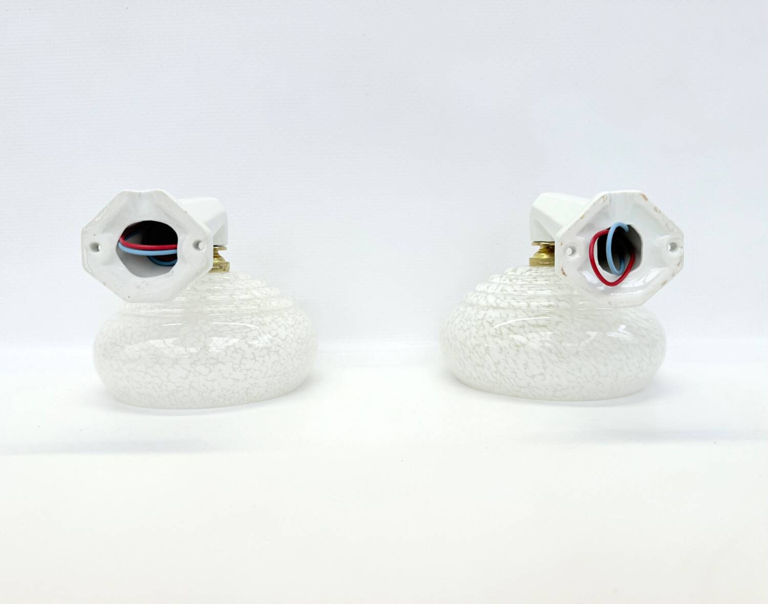 Antique porcelain wall lights