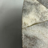 Antique stone and metal coffee table, vintage 70s design