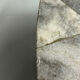Antique stone and metal coffee table, vintage 70s design