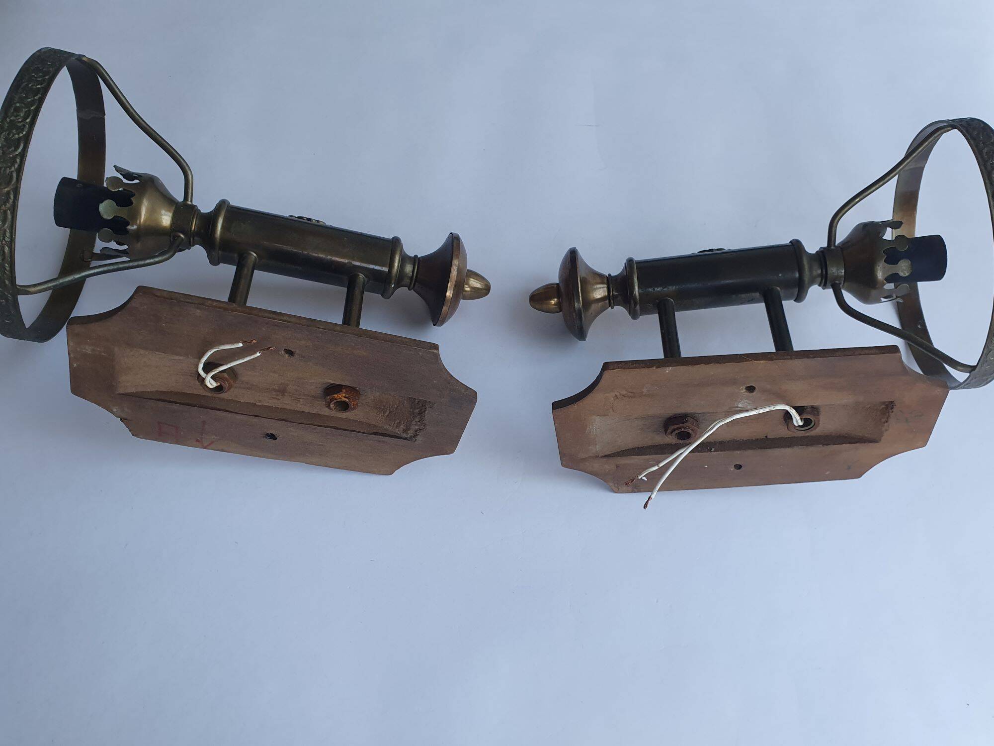 Pair of large vintage wall sconces