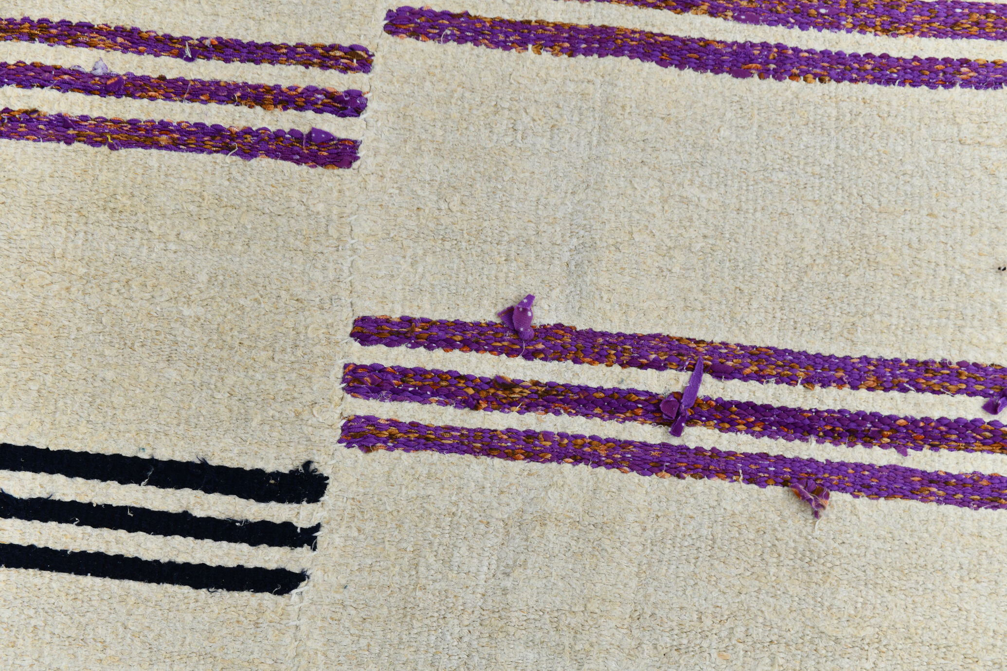 5x10 neutral textured vintage hemp rug, 168x304cm