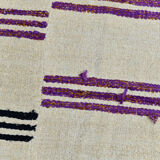 5x10 neutral textured vintage hemp rug, 168x304cm